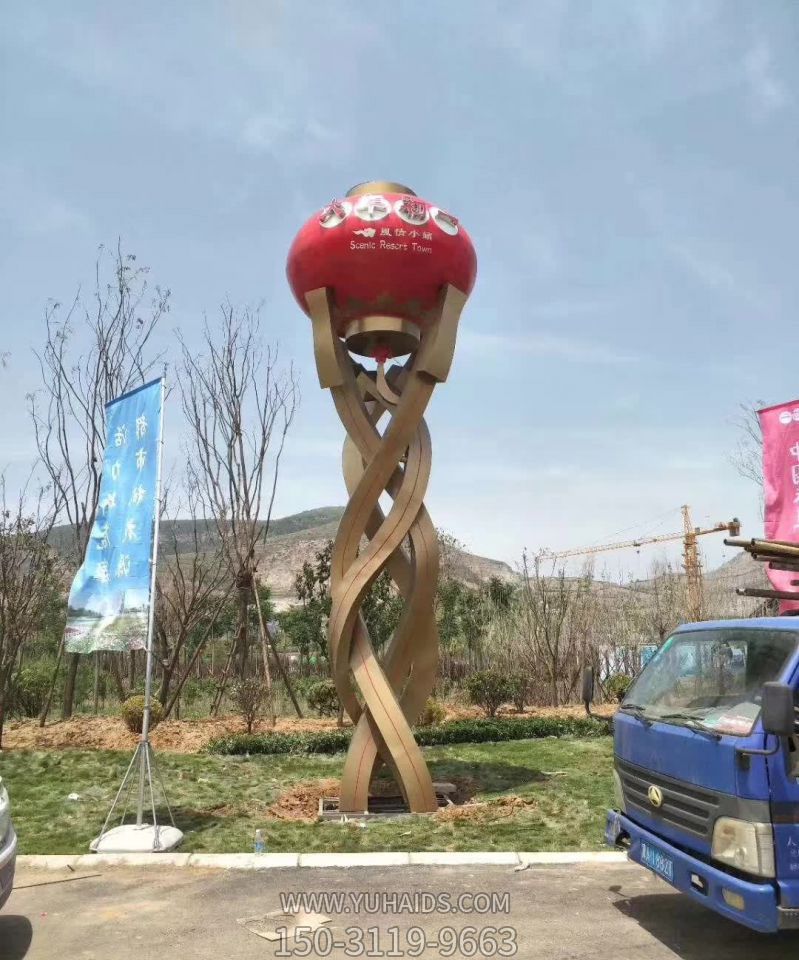 旅游景区摆放不锈钢红灯笼博鱼网页版