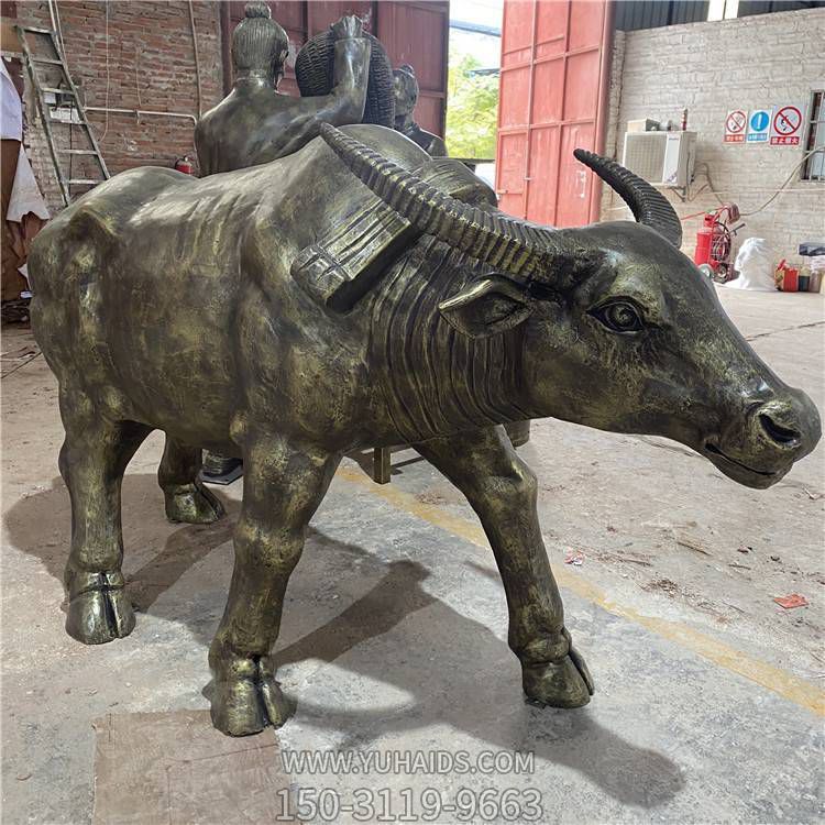 玻璃钢仿铜园林景观动物牛博鱼网页版