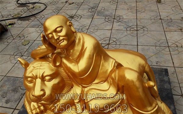 户外广场寺庙不锈钢鎏金烤漆伏虎菩萨十八罗汉博鱼网页版