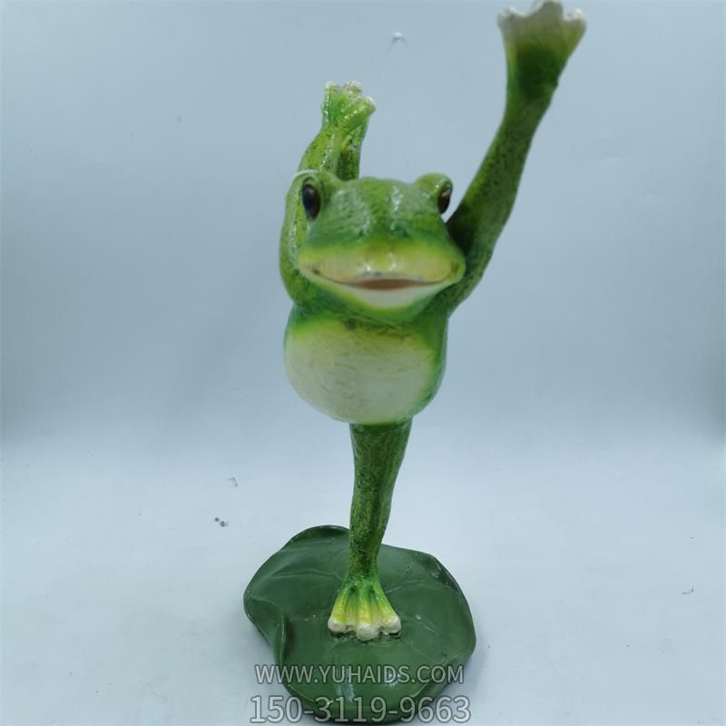 青蛙博鱼网页版-室外玻璃钢一只飞舞的青蛙博鱼网页版