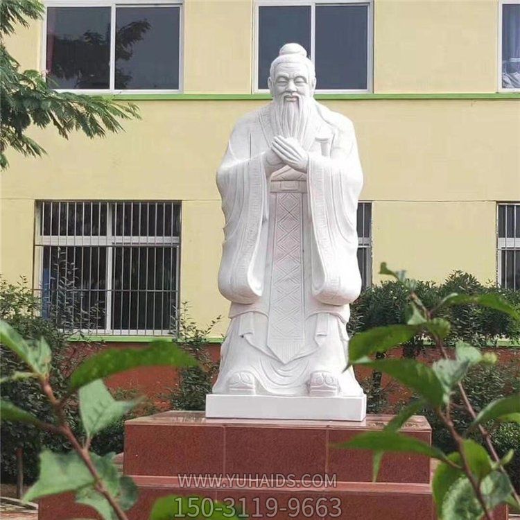 汉白玉大理石雕刻历史学家 学校人物孔子雕像博鱼网页版