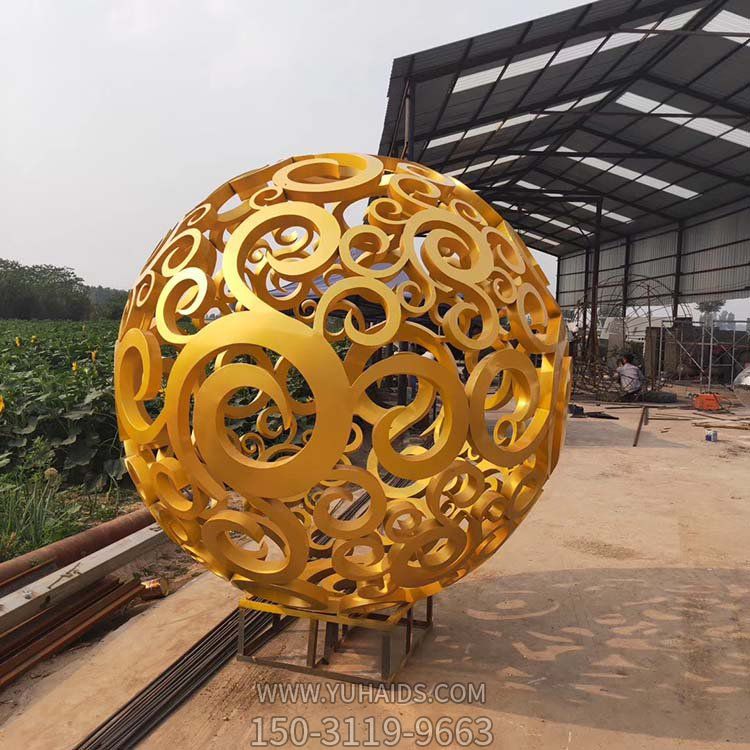 大型园林景观不锈钢镂空球博鱼网页版