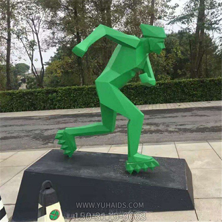 抽象不锈钢几何抽象轮滑的人物博鱼网页版