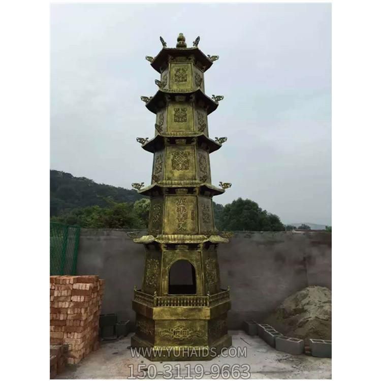 寺庙景区大型铜雕多层香炉博鱼网页版