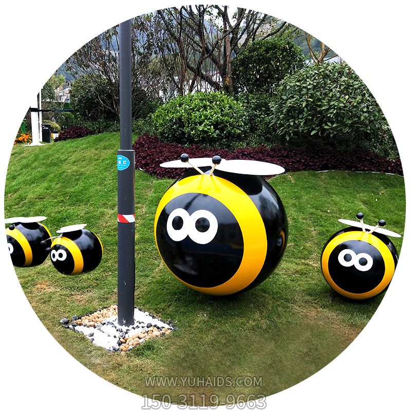 学校儿童广场摆放卡通蜜蜂玻璃钢博鱼网页版