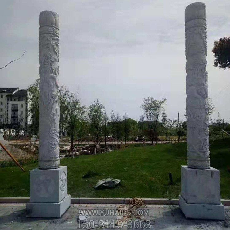大理石石雕户外景观石柱博鱼网页版