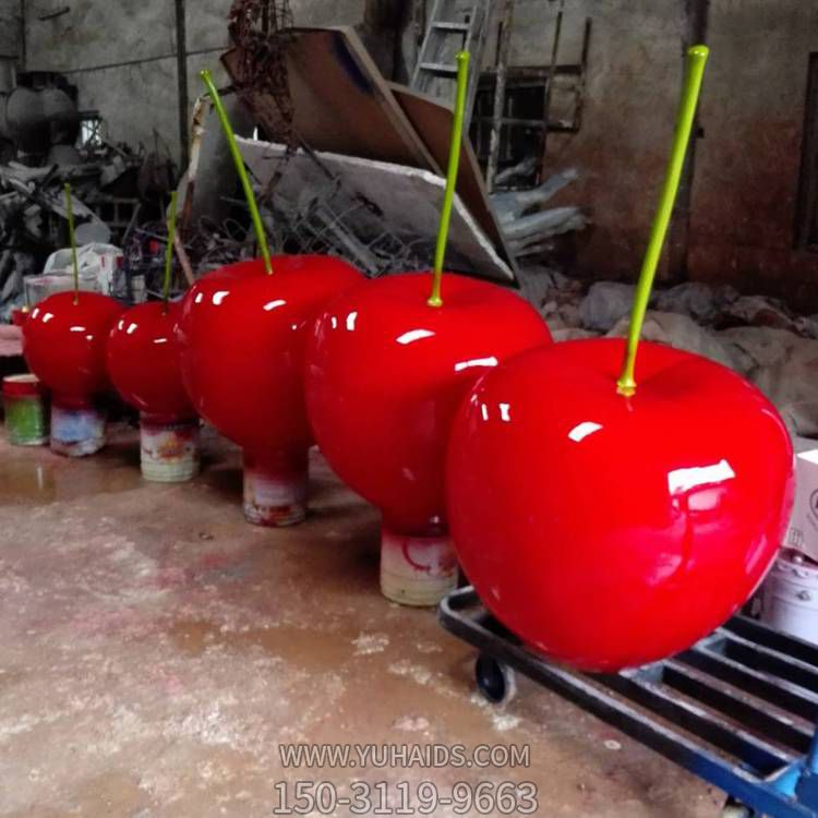 采摘园摆放玻璃钢彩绘喷漆仿真樱桃水果博鱼网页版