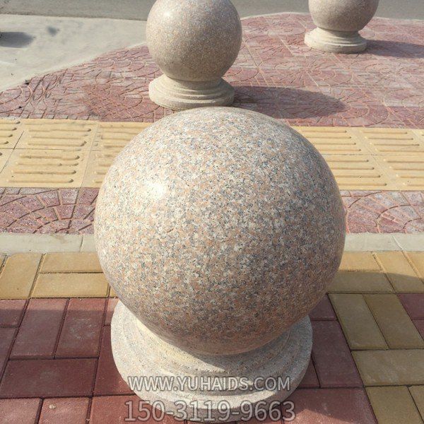 花岗岩石雕广场摆放挡车石球小区路障石球博鱼网页版