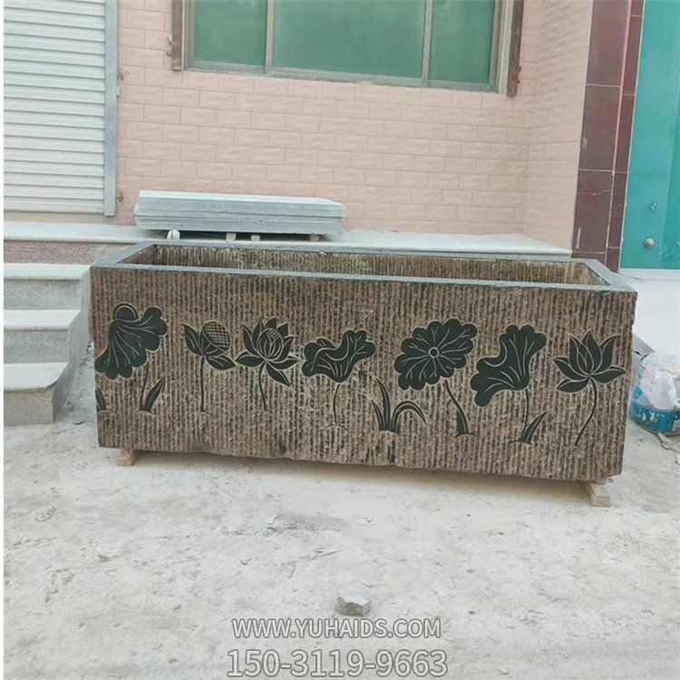 庭院流水青石仿古作旧石雕鱼缸博鱼网页版