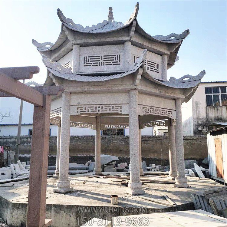 大型大理石石雕中式凉亭博鱼网页版