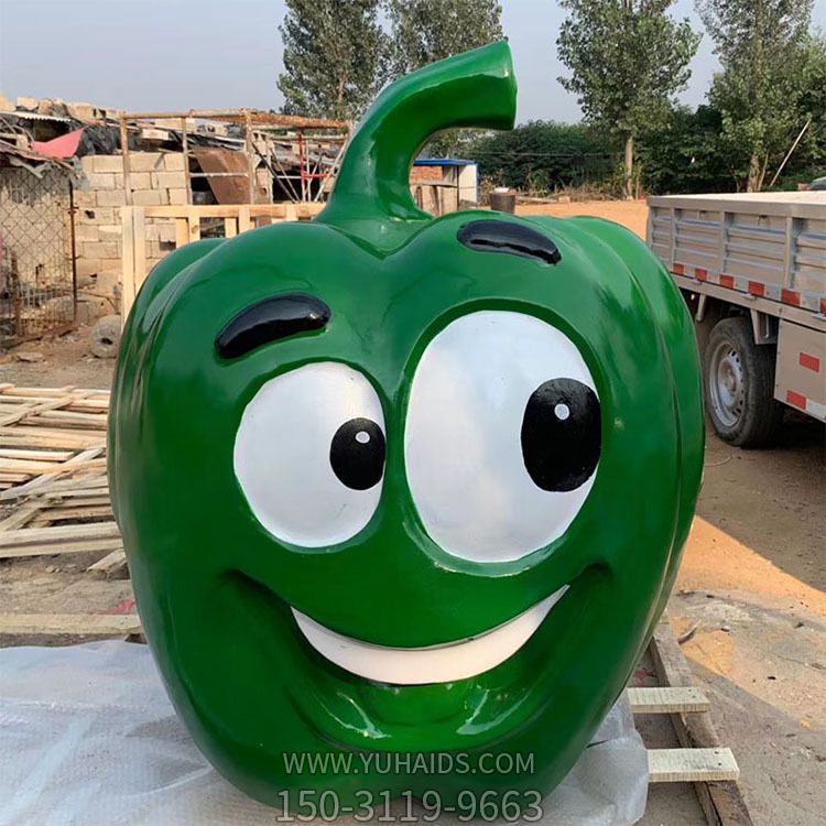 卡通青椒辣椒玻璃钢博鱼网页版 卡通蔬菜坐凳游乐园景观创意坐凳