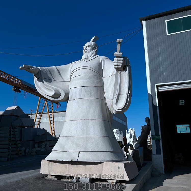 大型古代帝王户外园林古代人物景观石雕博鱼网页版