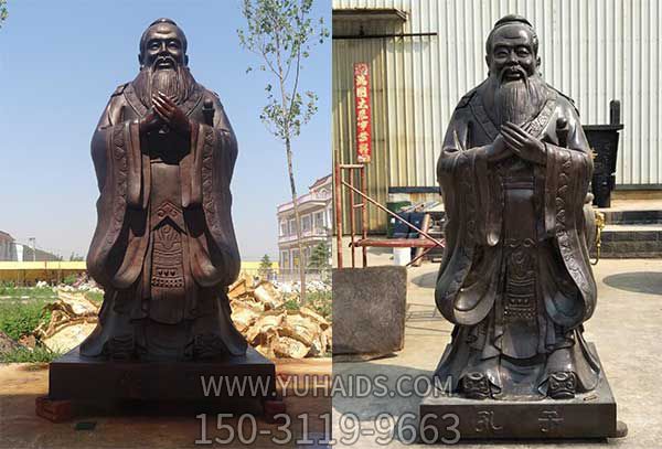 孔子博鱼网页版-景区观景区玻璃钢铸铜孔子像博鱼网页版