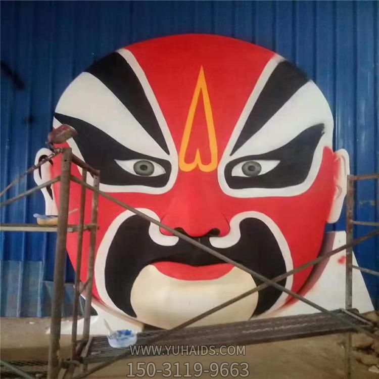 户外大型玻璃钢彩绘脸谱博鱼网页版