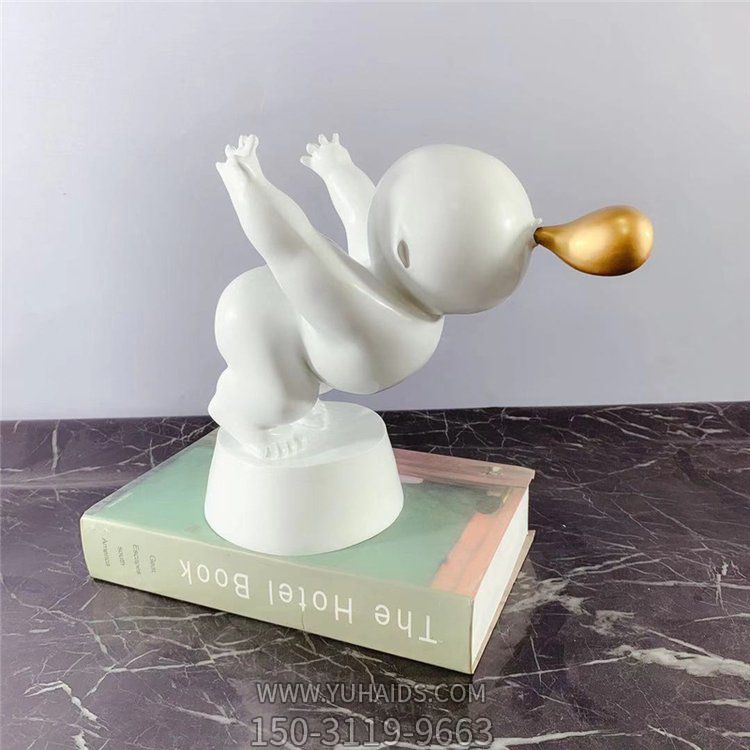 商场店铺美陈摆件玻璃钢吹气球的人物博鱼网页版