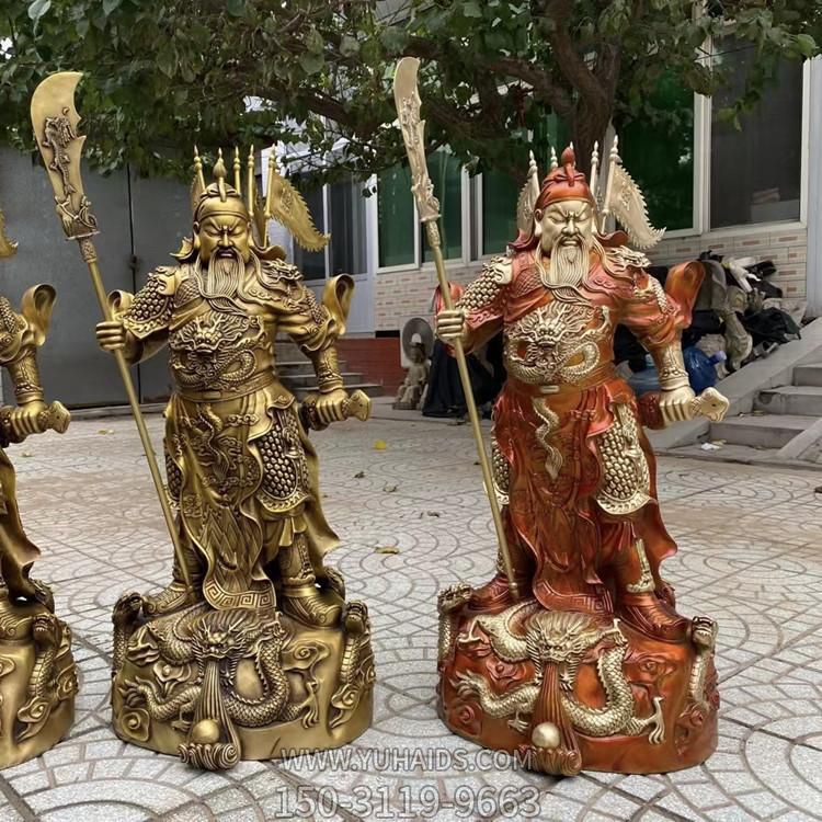 宗教寺庙大型立式铜雕关二爷关公博鱼网页版