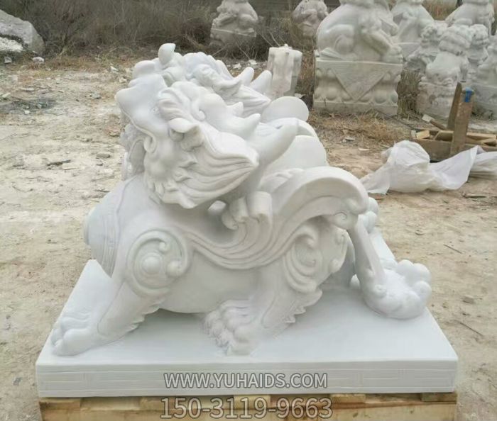 庭院别墅汉白玉石雕貔貅博鱼网页版