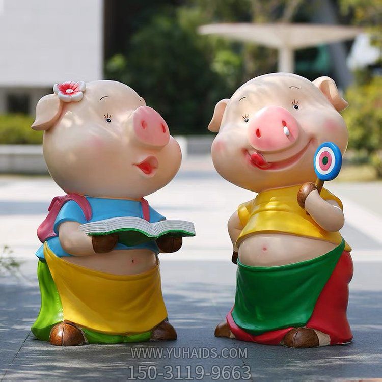 游乐园草坪摆放玻璃钢卡通动物雕像博鱼网页版