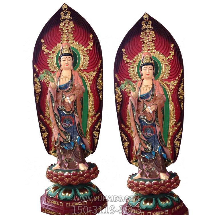 寺庙玻璃钢大型景观装饰品摆件佛像三圣博鱼网页版