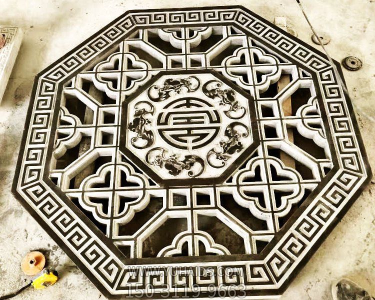 青石仿古镂空窗花庭院装饰砖雕 中式围墙院墙面装饰浮雕博鱼网页版