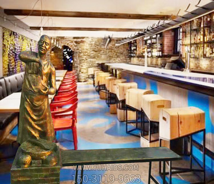 美食广场铜雕拉面小品人物玻璃钢博鱼网页版