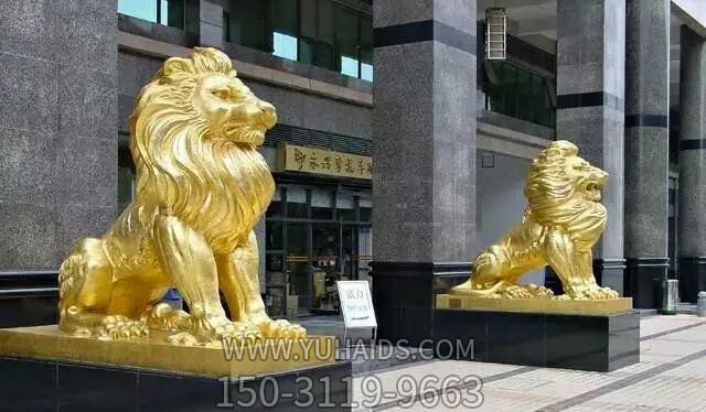 酒店企业大型仿真纯金打造狮子博鱼网页版