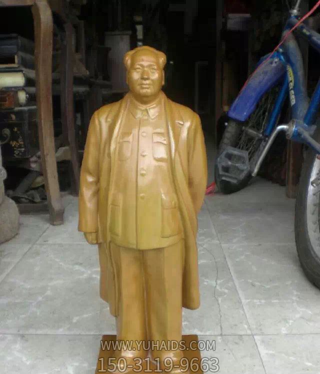 户外玻璃钢喷金鎏金伟人毛泽东博鱼网页版