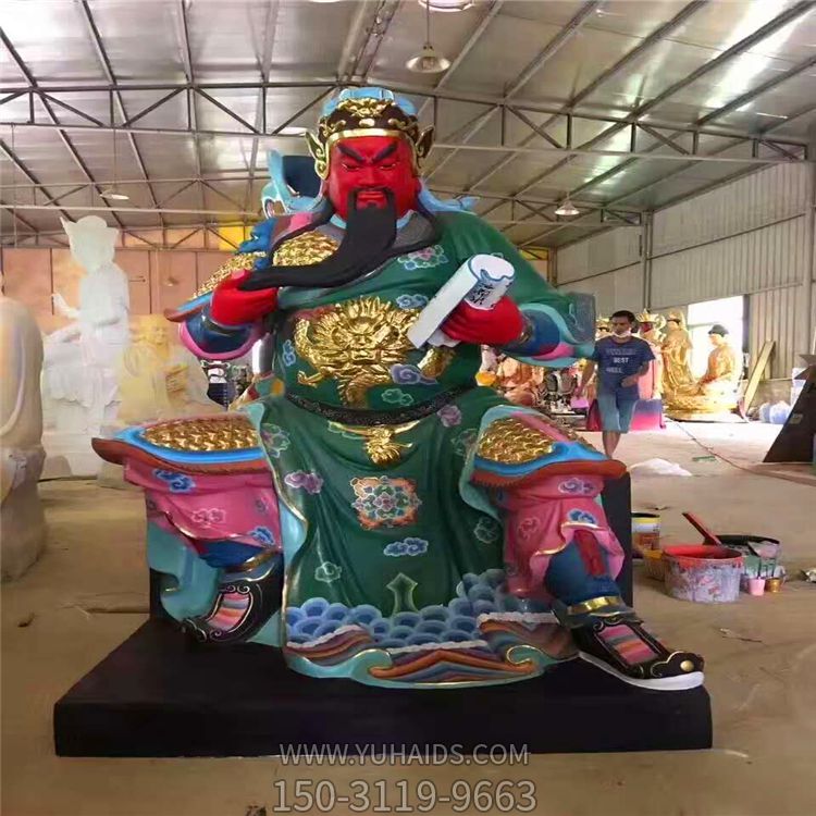 大型玻璃钢彩绘招财菩萨财神博鱼网页版