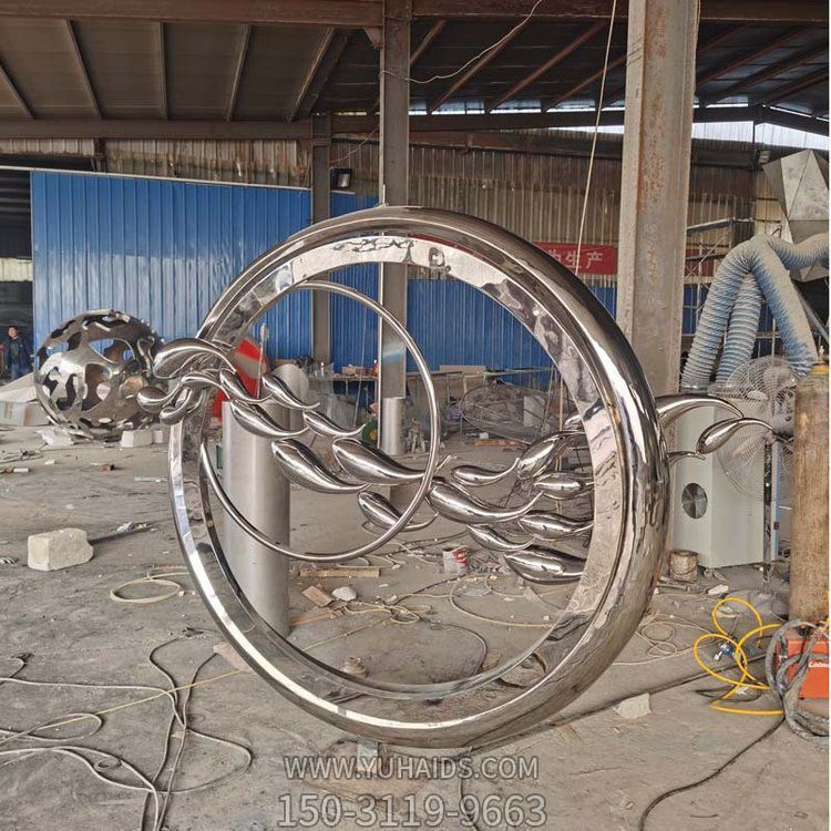 镜面不锈钢创意圆环博鱼网页版