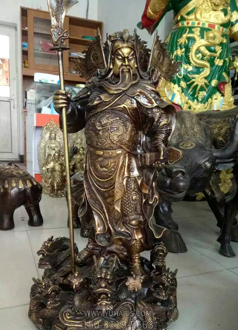 景区寺庙不锈钢仿铜大型景观关公博鱼网页版