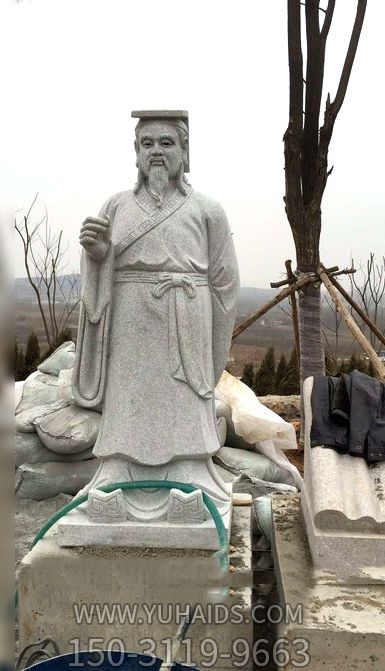 小区公园摆放唐朝著名书法家诗人柳公权大理石博鱼网页版像