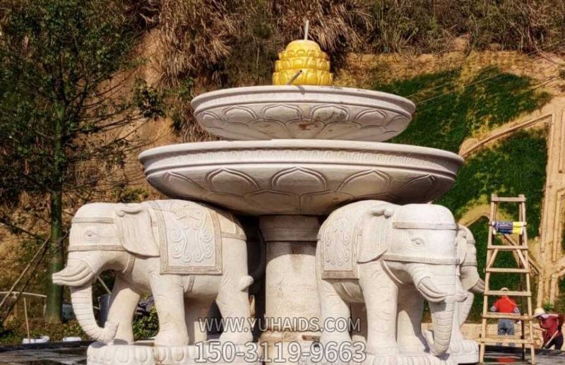 户外景区创意喷泉石雕大象博鱼网页版