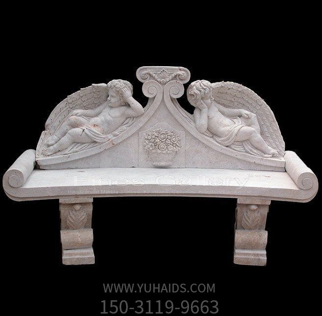 大理石浮雕小天使座椅别墅园林景观博鱼网页版