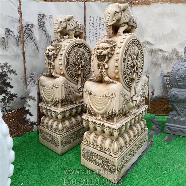 庭院别墅大型户外石材石雕抱鼓石博鱼网页版