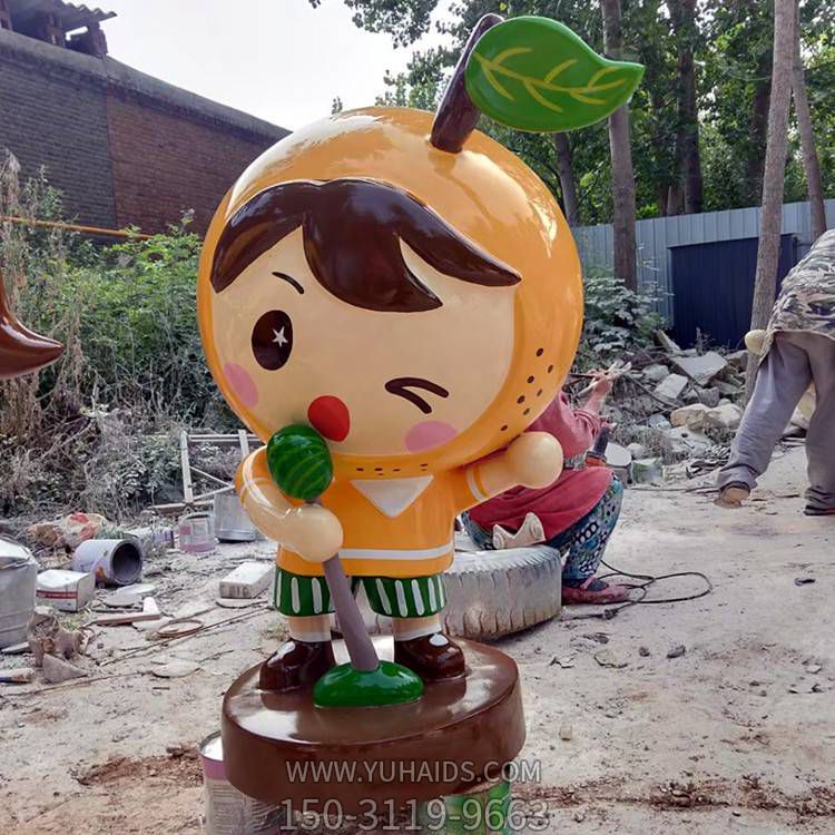 户外园林玻璃钢卡通水果公仔博鱼网页版