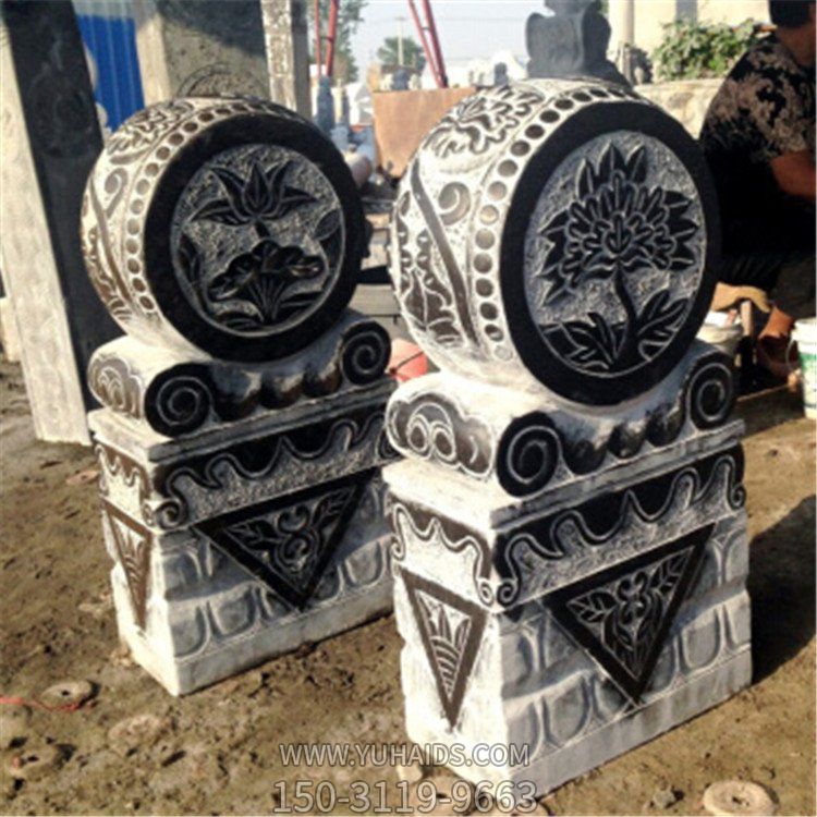 青石石雕户外园林景观摆件抱鼓石博鱼网页版