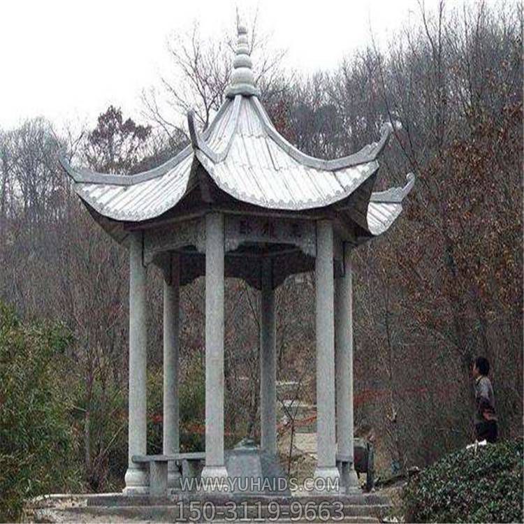 园林景区摆放青石雕刻休闲凉亭博鱼网页版