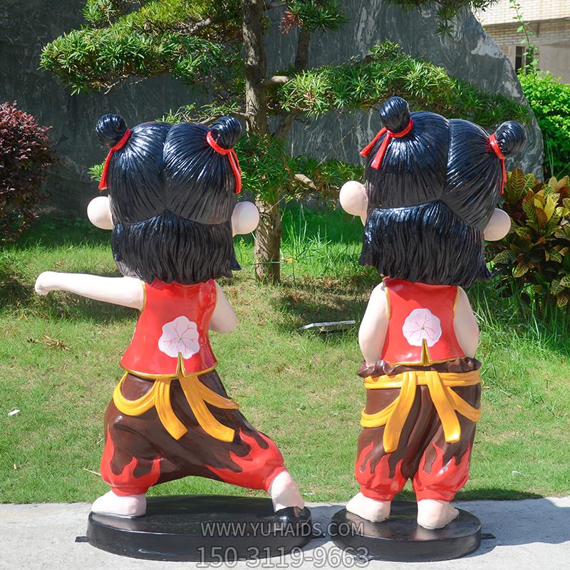 魔童降世卡通公仔公园美陈城市玻璃钢博鱼网页版