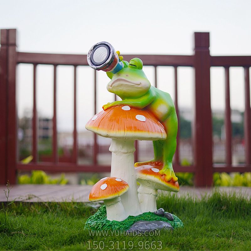 太阳能灯卡通青蛙蘑菇摆件模型幼儿园林动物照明蘑菇博鱼网页版