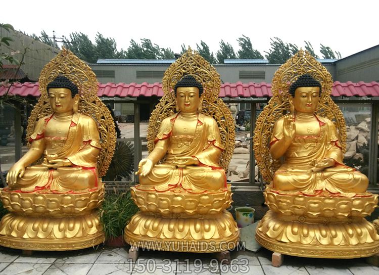 寺庙不锈钢喷金三宝佛博鱼网页版