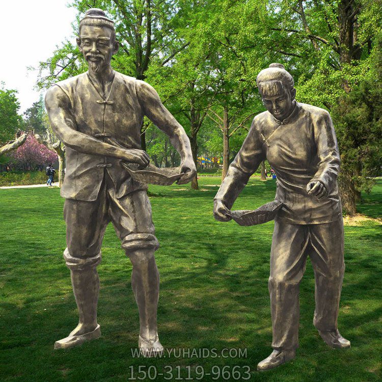 播种，玻璃钢仿铜劳动人物博鱼网页版