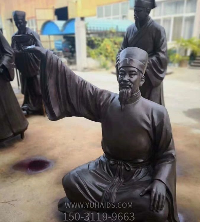 玻璃钢仿铜古代人物景观摆件博鱼网页版