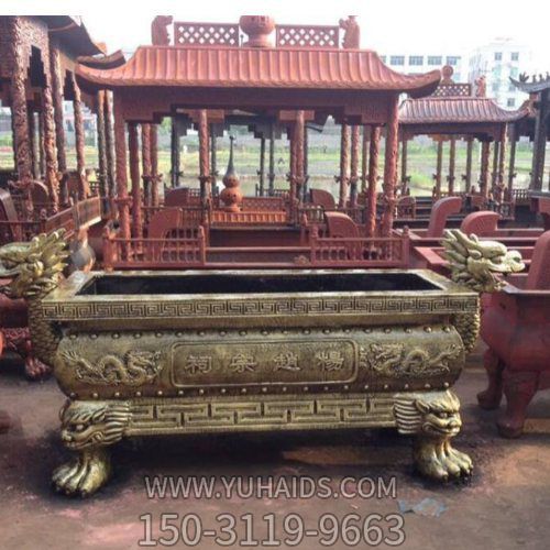 寺庙大型铜雕祈福香炉博鱼网页版