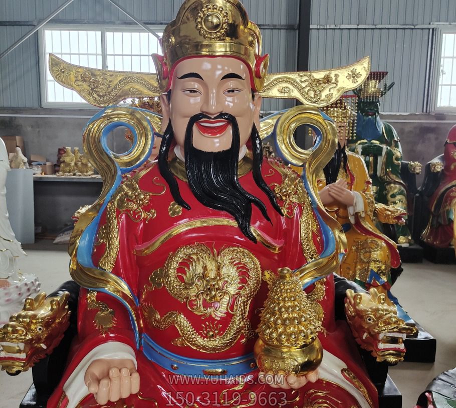 玻璃钢彩绘家居供奉财神博鱼网页版