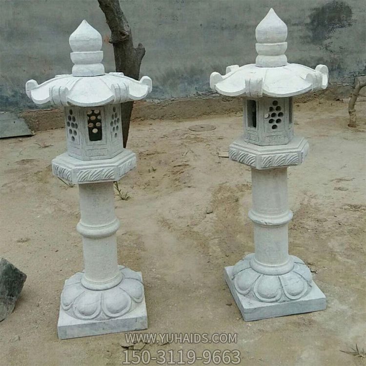 仿古大理石地灯户外花园摆件太阳能中式石灯博鱼网页版