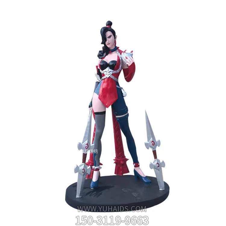 玻璃钢动漫人物博鱼网页版 游戏人物商场电影院大型博鱼网页版