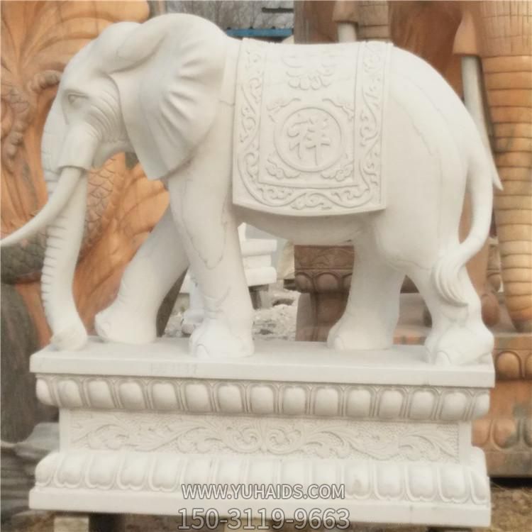 庭院酒店别墅门口大型大理石石雕大象博鱼网页版