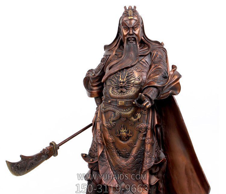 景区寺庙大型铜雕拿刀的关公博鱼网页版