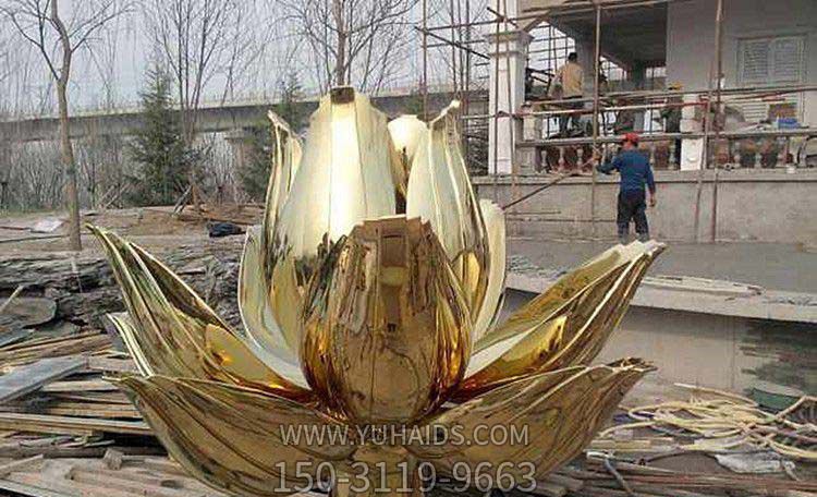 广场不锈钢喷金烤漆创意荷花博鱼网页版