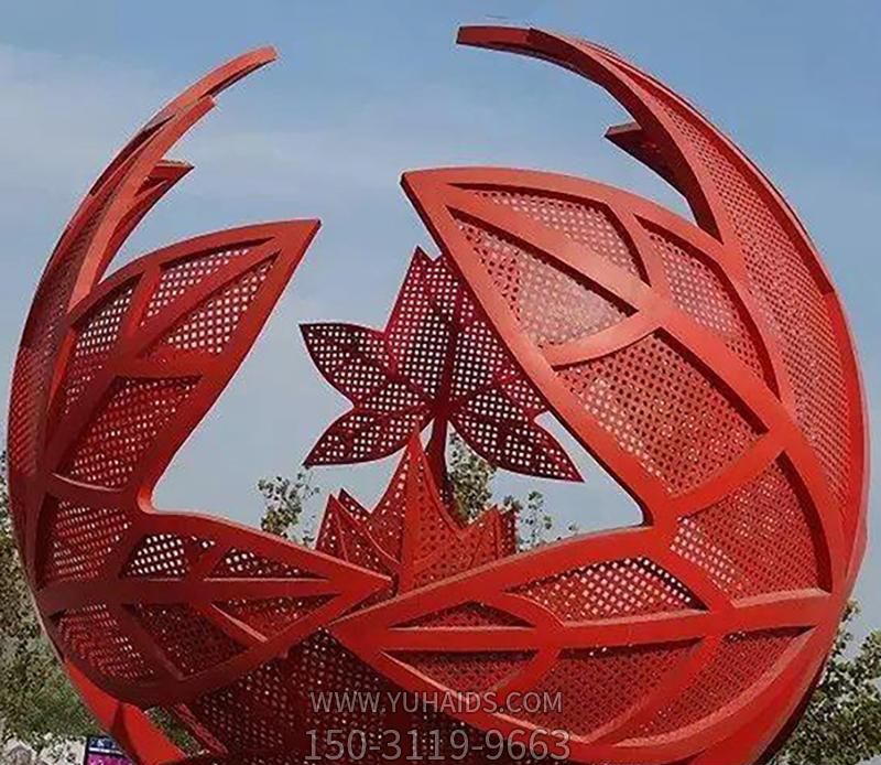 广场不锈钢景观球形枫叶博鱼网页版